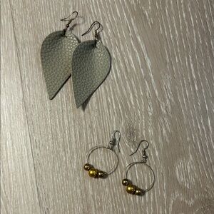 Pair of Two Handmade Lightweight Earrings